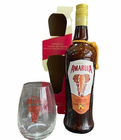 Amarula 750ml  en estuche con vaso 